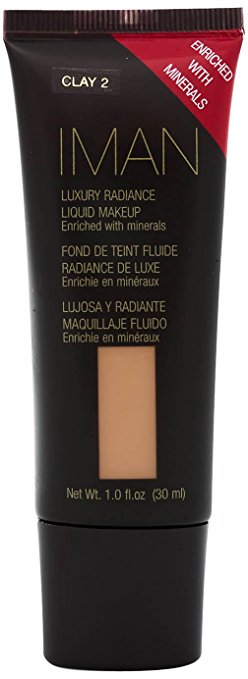 IMAN COSMETICS Luxury Radiance Liquid Makeup, Clay 2 - ADDROS.COM